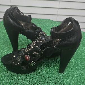 Vince Camuto Black Embellished Heels